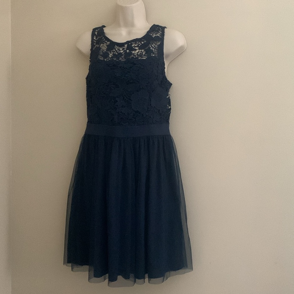 LC Lauren Conrad Midnight Lace dress small new